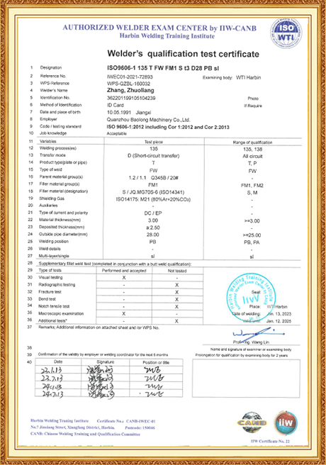 Certificate Of Honor