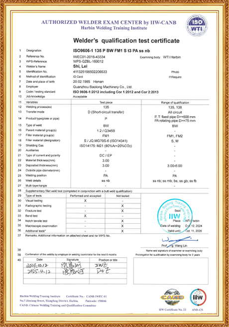 Certificate Of Honor
