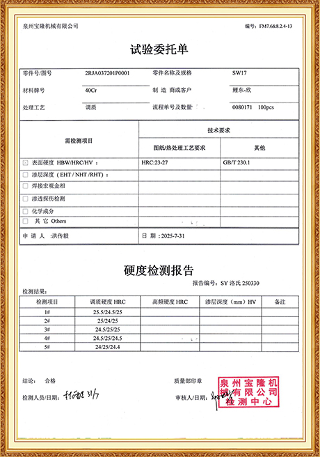 Certificate Of Honor